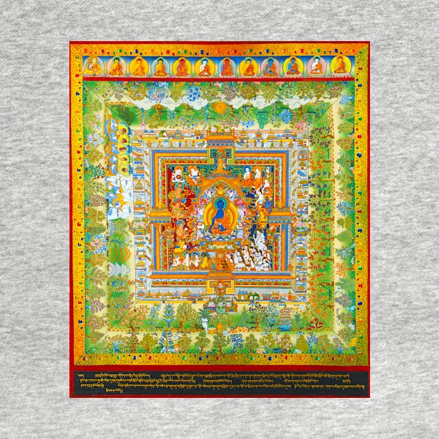 Medicine Buddha's paradise Psychedelic by indusdreaming